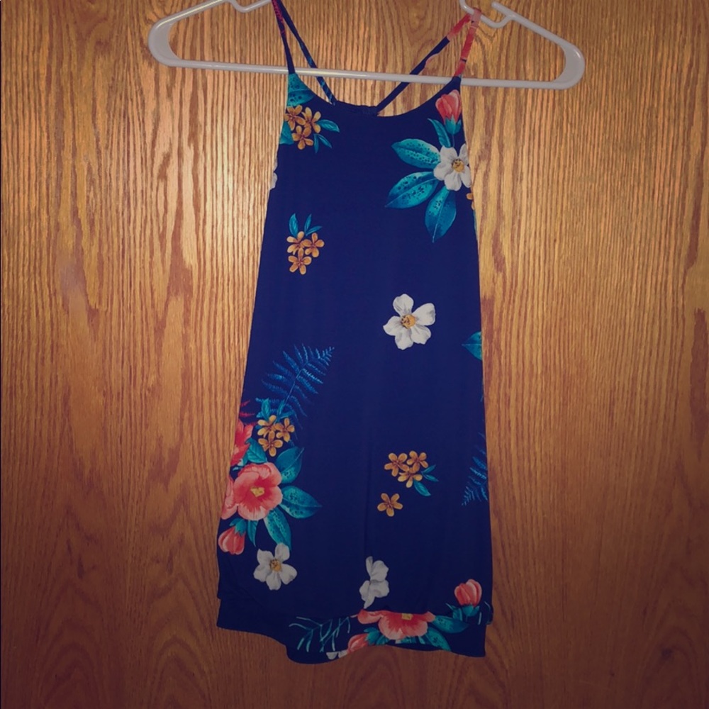 NWT Express Floral Razorback Tank